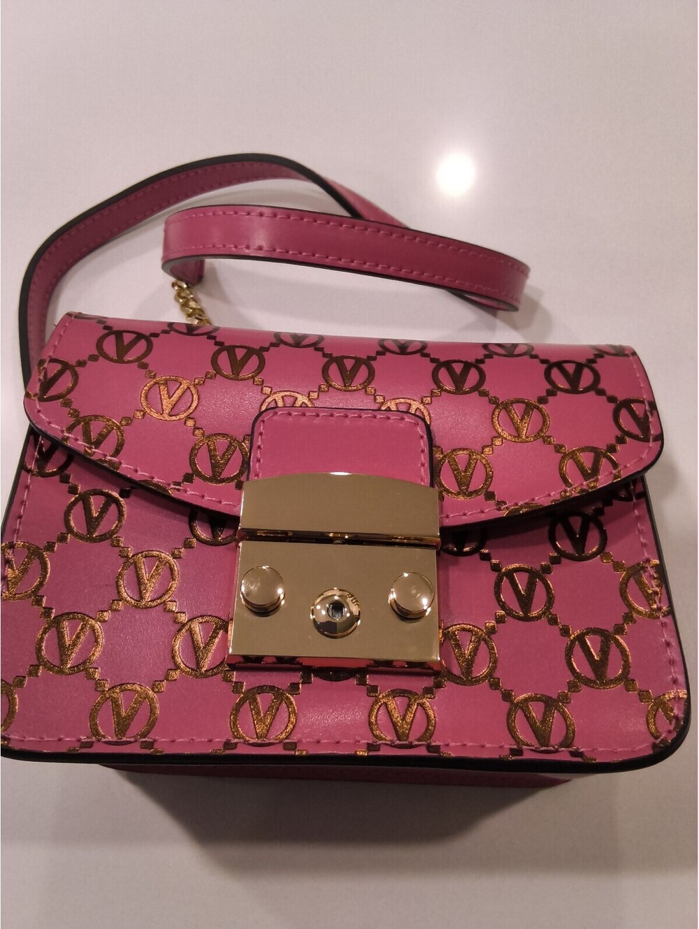 Valentino By Mario Valentino Bijou Monogram Leather Crossbody Bag New - Picture 6 of 8
